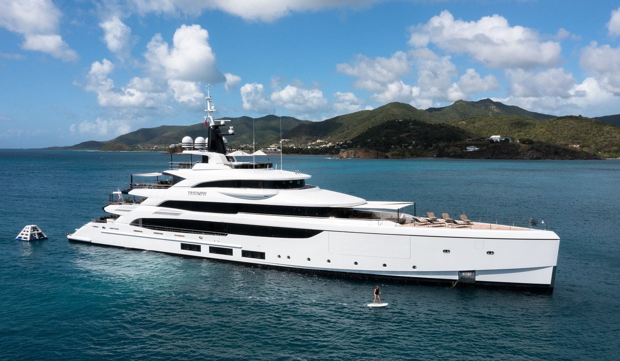 Triumph superyacht underway